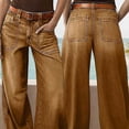 thumbnail image 4 of BUIGTTKLOP Denim Pants for Women High Waisted Jeans Pants Straigt Wide Leg Loose Fitted Summer Trousers, 4 of 6