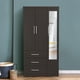 thumbnail image 1 of Mobi Ropero 92cm De Madera Jazmín Chocolate Closet Organizador Mobi Muebles Moderno, 1 of 9