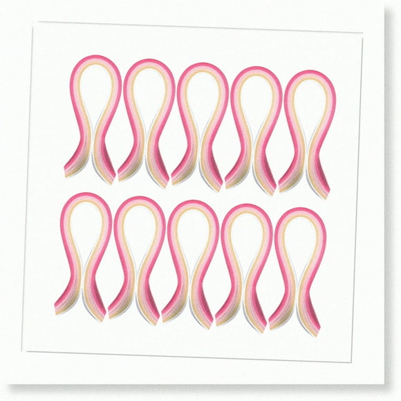 1200PCS 3mm Quilling Bandes de Papier - Vibrant 6 Couleurs pour les Projets de Bricolage Artistique - Fournitures de Papier Rose