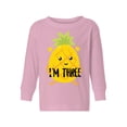 thumbnail image 1 of 3rd Birthday Pineapple Toddler Long Sleeve Shirt I'm Three Boys Shirt Girls T-Shirt Pineapple Three Kids T-Shirt, 1 of 4