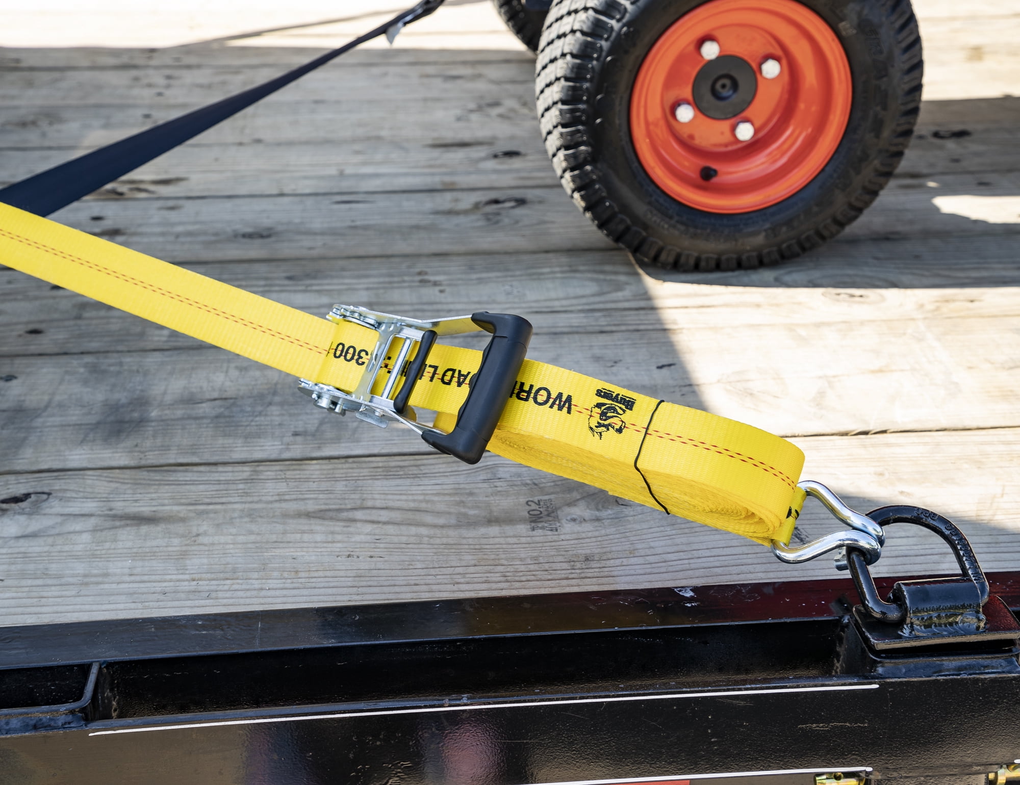 Buyers Products 5483000 30 Foot Commercial Grade Ratchet Strap with Soft Rubber Grips - J Hooks