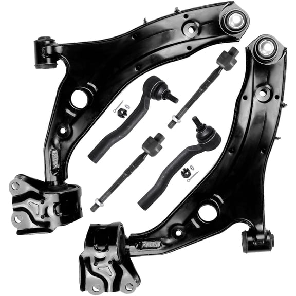 Detroit Axle - Front End Suspension Kit for 2007-2013 Mazda CX-9, 2 Lower Control Arms with Ball Joint Assembly 4 Outer Inner Tie Rods 2008 2009 2010 2011 2012 Replacement