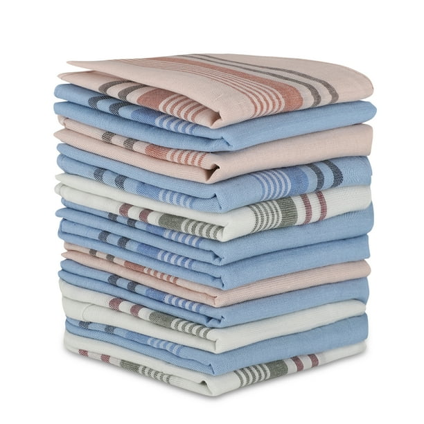 12 Pcs Handkerchiefs for Men, Soft Cotton Handkerchiefs Multicolor