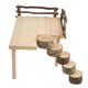 thumbnail image 2 of Plataforma de escalada para hámster, plataforma de actividades de juego para hámster de madera Natural multiusos de 2 capas para mascotas pequeñas, 2 of 8