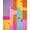 Multicolor Rainbow, Pattern 4, variant on ODIKA Whimsical Checkered Maximalist Grid Funky Retro Plush Hippie for Home Office, Gaming Room, Under Desk, Non-Slip Chair-Friendly