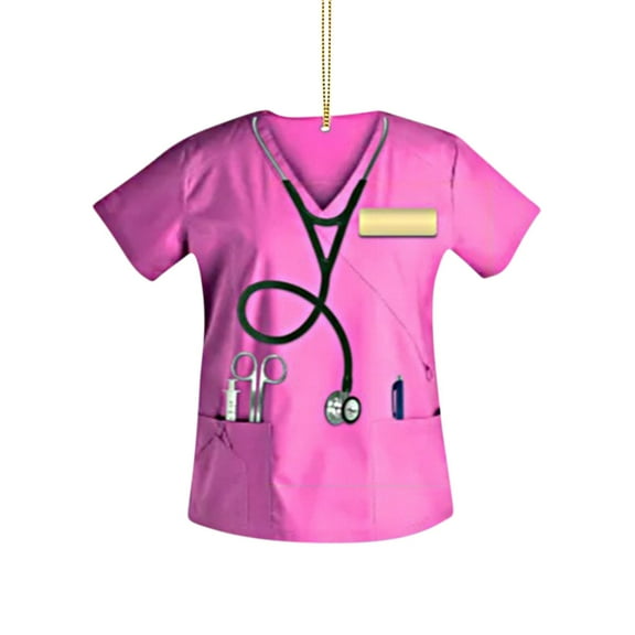 YZHMYR Nurse Uniform Acrylic Car Pendant Keychain 8x7cm Cute Shape Vivid Delicate Printing Car Office Decoration Birthday Housewarming Graduation Gift for Nurses Medical Professionals