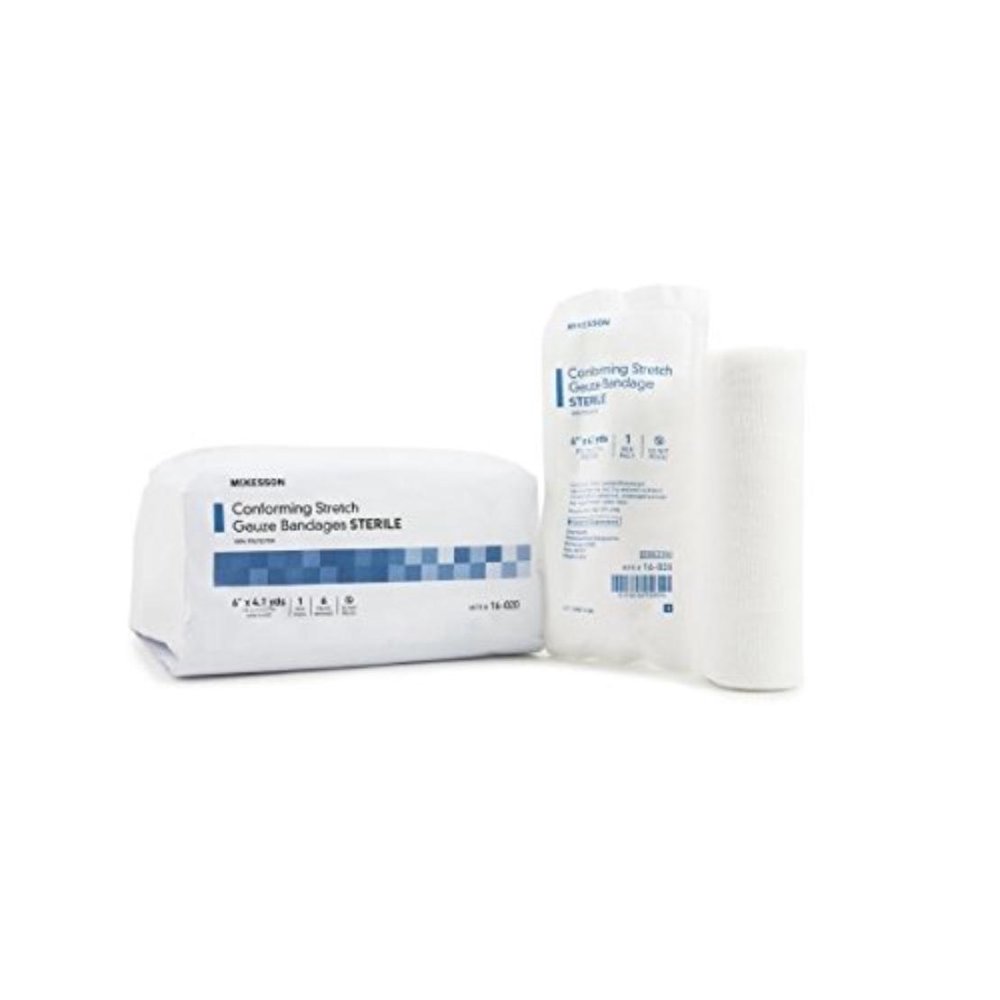 16020 Conforming Stretch Gauze Bandage, Sterile, SelfAdhesive, 6" W x