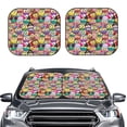 thumbnail image 2 of Fotbe Cute Cartoon Owls 2-Piece Car Windshield Sun Shade | Sun Blocker for Car Windshield | Foldable Automotive Interior Accessories for Sun Protection-Large, 2 of 6