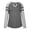 Gray, variant on Women's Reglan Sleeve Tops Colorblock V Neck T Shirts Casual Patchwork Blouses Baseball Tee Shirt Bottom Top