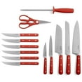 thumbnail image 4 of MARTHA STEWART EVERYDAY Eastwalk 14 Piece Stainless Steel Cutlery Block Set in Red, 4 of 4