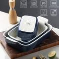 thumbnail image 2 of SWEEJAR Porcelain Bakeware Set for Cooking, Ceramic Rectangular baking dish Lasagna Pans for Casserole Dish, Cake Dinner, Kitchen, Banquet and Daily Use, 9.8 x 13 inch (Navy), 2 of 6