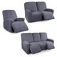 thumbnail image 2 of Funda de sofá Zhuge, elástica, de jacquard, de forro polar, para sillón reclinable, fácil de instalar, lavable, protector de sofá para 1 plaza (caqui), 2 of 5