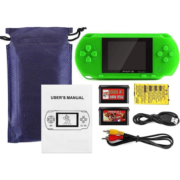 PXP3 Handheld Video Game Console Slim Includes 100 Games (Balck)