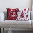 thumbnail image 3 of Juego de 4 fundas de almohada decorativas con temática navideña, material de primera calidad para uso en interiores, sin relleno incluido, decoraciones navideñas perfectas, 3 of 7