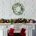 thumbnail image 2 of Hvmvliv 11.81in Flocked Christmas Wreath with Pinecone Artificial Pine Needle Christmas Wreath for Front Door Hanging Christmas Outdoor Decoration Props White, 2 of 6