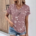 thumbnail image 3 of Fesfesfes T Shirts for Women's V-Neck Fashion Casual Short-Sleeved Spring And Summer Top Going Out Top S(US:4), 3 of 6
