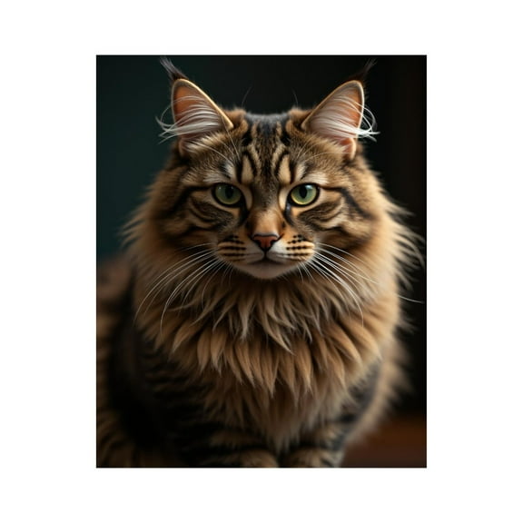Paint by Numbers Kit for Adults, Maine Coon Elegant Portrait Feline Paint by Numbers, Easy Paint by Numbers Kit for Adults Beginner, DIY Adult Paint by Number Kits on Canvas, 12x16in Home Decor