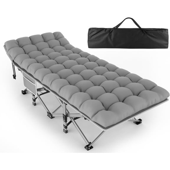 PNKKODW 32 Outdoors Folding Cot with 2 Sided Mattress - 75" x 28" Cot, 1200D Oxford with Carry Bag for Camp Travel Guest