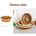 thumbnail image 5 of Bread Basket Rattan Storage Basket Woven  Severing Tray Food Box With Handles For Breakfast Platters Plate, 5 of 5