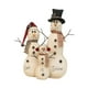 thumbnail image 3 of Muñeco de nieve de peluche navideño, estatua de muñeco de nieve, figuritas de de nieve, adorno para estante, chimenea, festival, fiesta, sala de estar, 3 of 9
