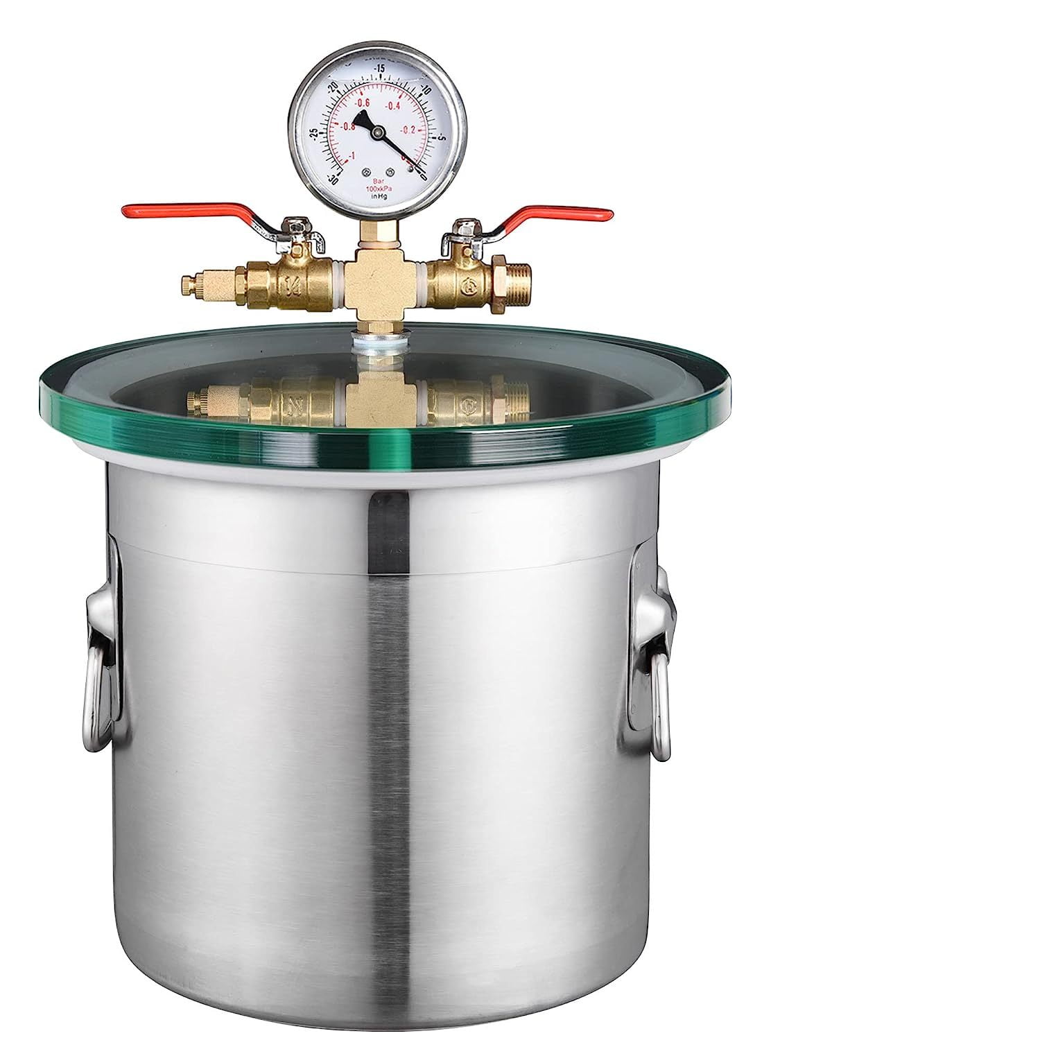 Vacuum Chamber Kit, Tempered Glass Lid Stainless Steel Vacuum Degassing