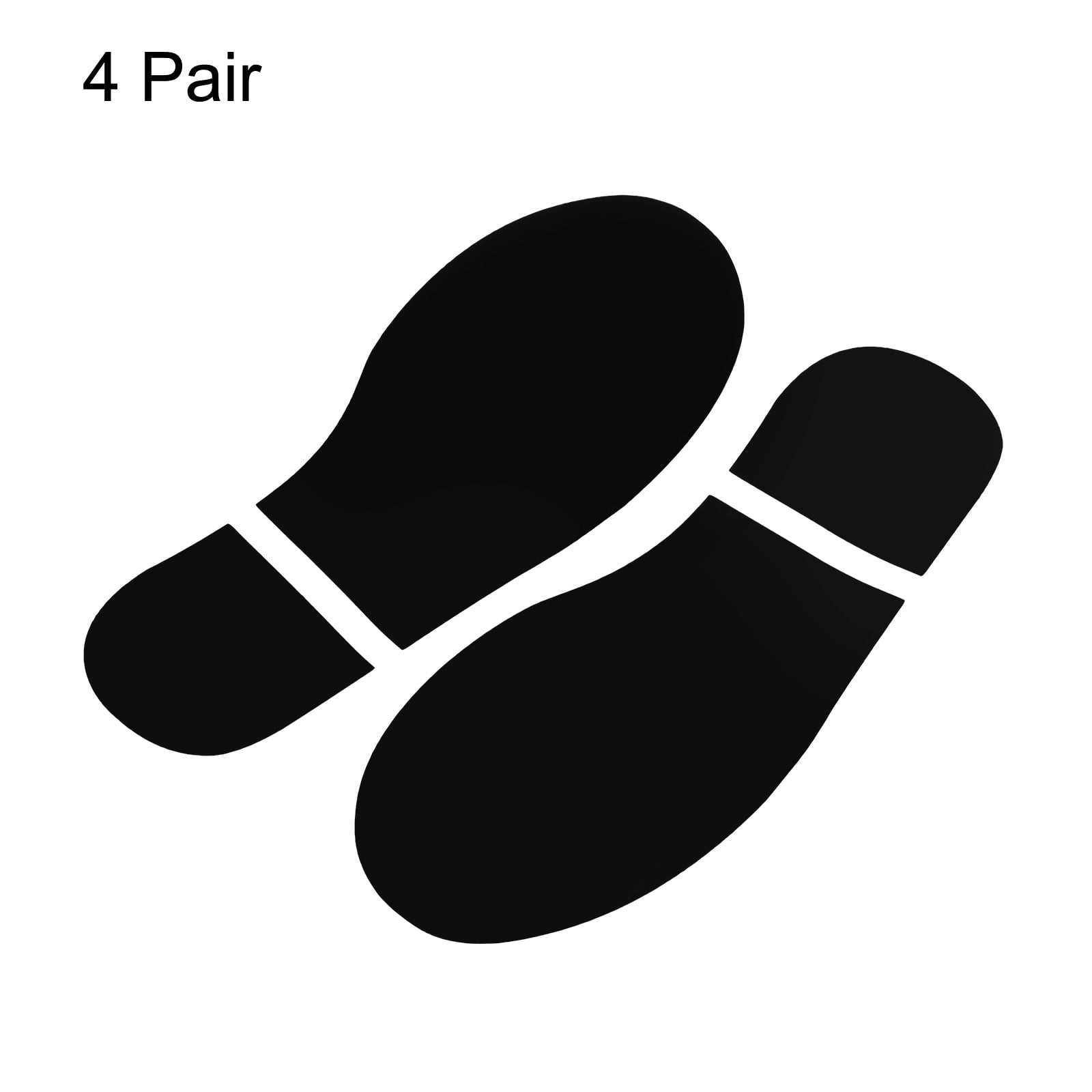 Unique Bargains Footprint Sticker Floor Decal Sign for Class Black 11x4.2"