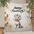 thumbnail image 3 of Happy Anniversary Poodle Celebrates Wedding Love Family Party Quilt Blanket Poodles Dog Lover Gifts Idea Cozy Comforter Throw Blanket - 01015, 3 of 5
