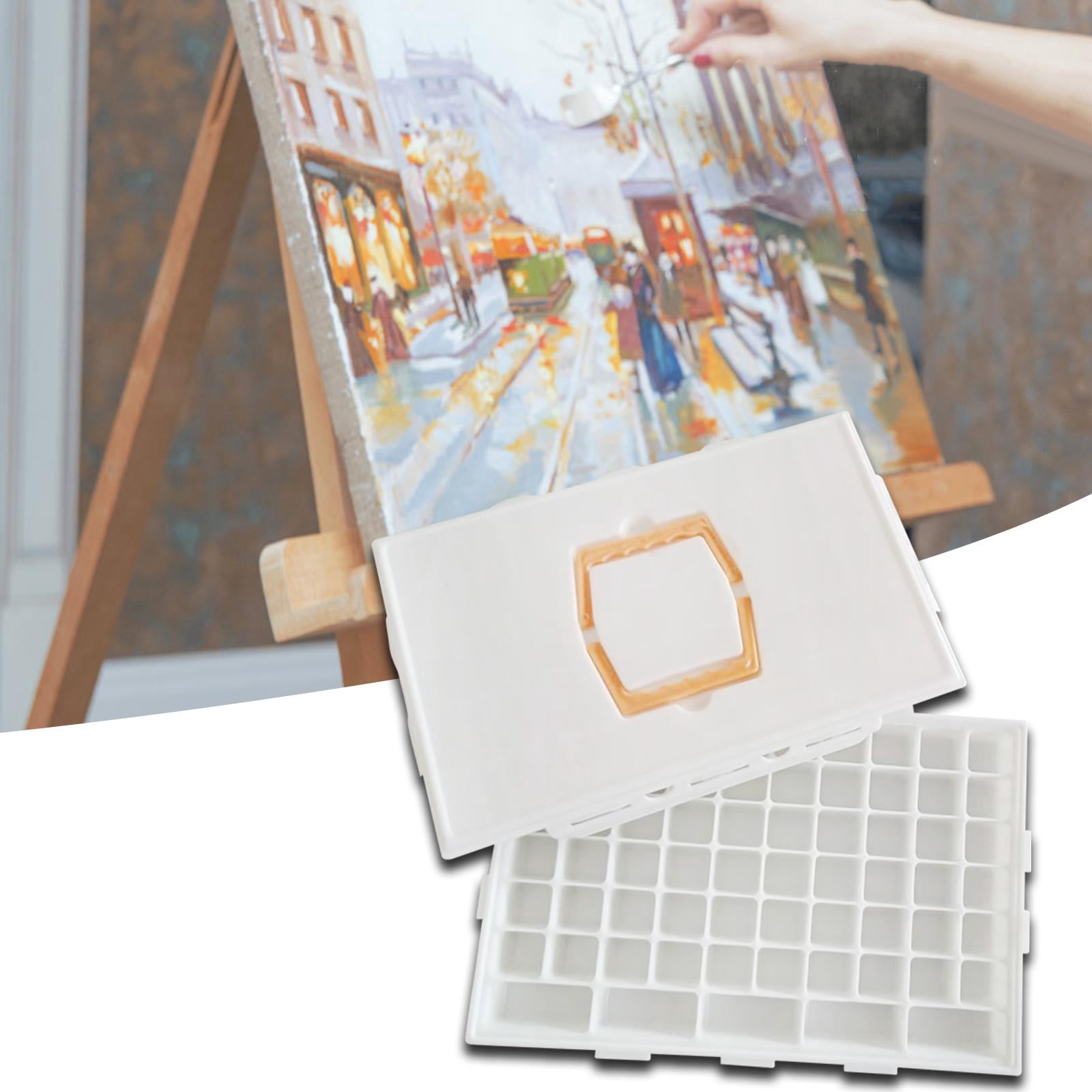 Milageto 65 Compartments Paint Palette Painting Paint Tray Storage Tray Containter Sealed