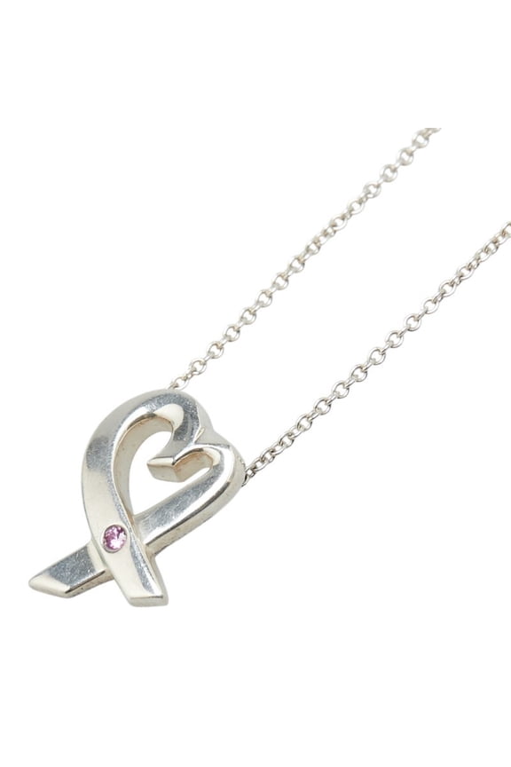 Pre-Owned Tiffany & Co. Paloma Picasso Loving Heart Necklace in 925 Sterling Silver... (Good)