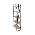 thumbnail image 3 of CASA FERRO Librero moderno de acero y superficies de MDF tipo nogal - Acero Negro, MDF color Nogal CASA FERRO Industrial, 3 of 6