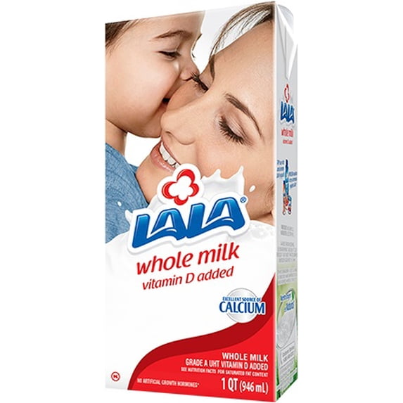 (2 pack) "(2 Pack) LALA Ultra-Pasteurized Whole Milk, 32 fl oz"