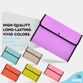 thumbnail image 4 of shiyou-Square Flap Plastic File Holder, Purple, A4 Letter Size, Reusable, Snap Closure, 13" x 9.4", 4 of 4