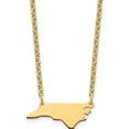 thumbnail image 1 of Ss/Gold Plated Sterling Silver/Gold-Plated North Carolina State Necklace Made In United States xna706gp-nc, 1 of 5