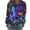 Multicolor-Halloween Shirts, variant on Inverlee Halloween Shirts Women Plus Size Pumpkin Ghost Graphic Tees Loose Fit Round Neck T-shirt Long Sleeve Tunic Blouse Tops Halloween Party Supplies