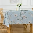 thumbnail image 2 of Premium Floral Vinyl Tablecloth Set - Waterproof Oilproof PVC Table Cover for Rectangle Tables- Heavy-Duty Indoor/Outdoor Use (60" x 70“ Rectangular), 2 of 6
