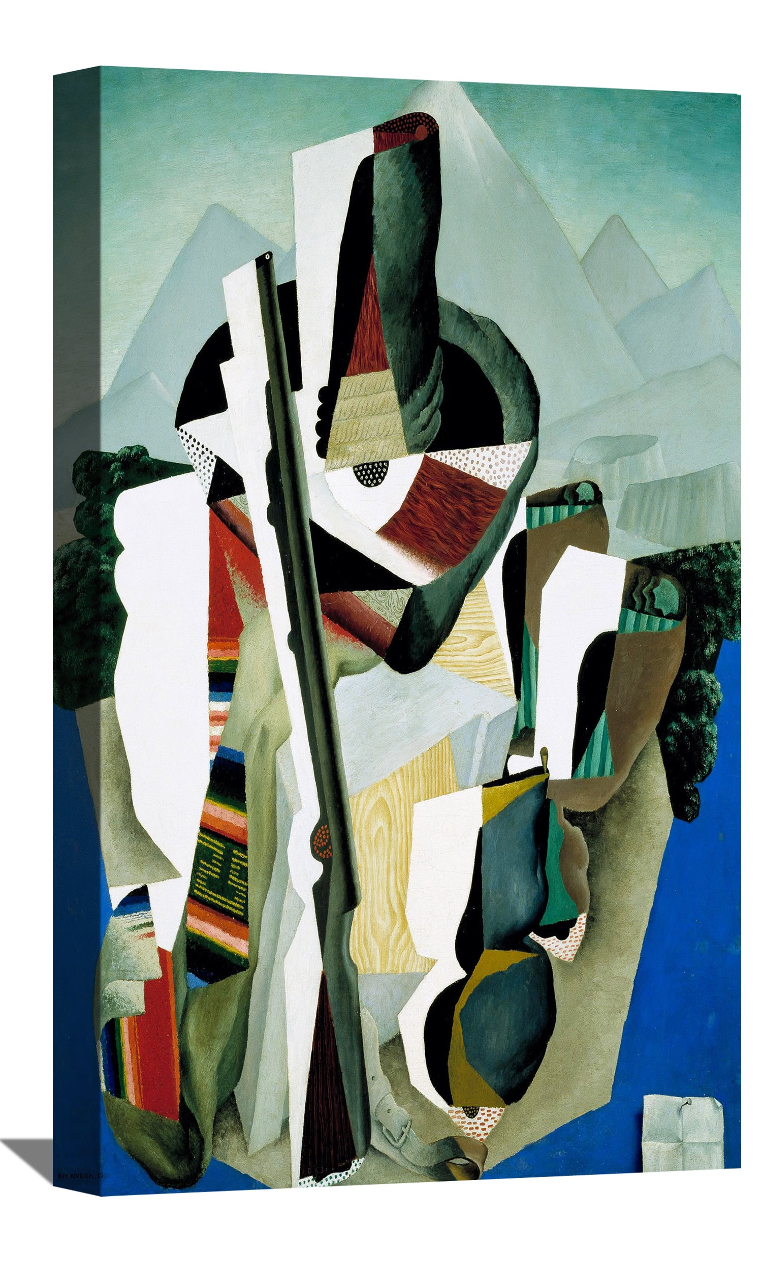 Diego Rivera Painting Zapatastyle Landscape Art Print Impressionism Canvas Art Framed Wall Art