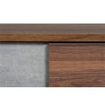 thumbnail image 4 of Modrest Palermo 2-Drawer Modern Wood & Faux Concrete Nightstand in Walnut/Gray, 4 of 5
