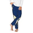 thumbnail image 2 of Wukai Disco party Astronaut Dancing Print Teenagers' Pajama Pant Sleep Pajama Lounge Pant PJ Bottoms with Pockets and Button Fly(Available in Big & Tall)-Large, 2 of 6