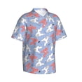 thumbnail image 3 of Xecao Cartoon Poodle Dog print Hawaiian shirt - a stylish short-sleeve button-down for men, perfect for casual beach and tropical outings., 3 of 9