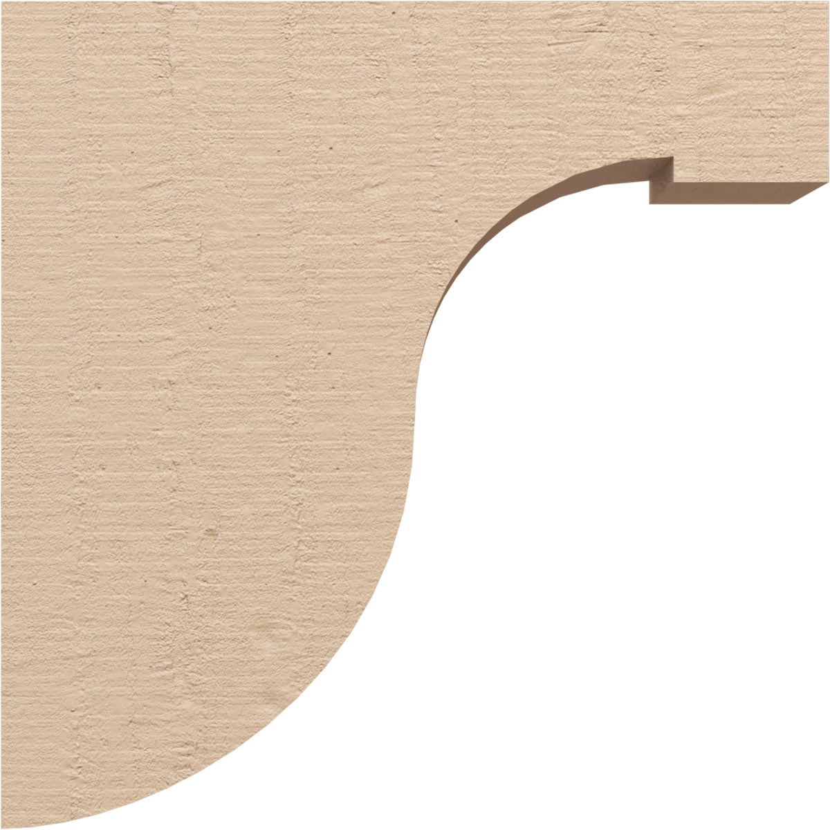 4"W x 16"D x 16"H Thin Del Monte Rough Cedar Woodgrain TimberThane Corbel, Primed Tan