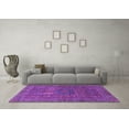 thumbnail image 3 of Ahgly Company Indoor Square Abstract Purple Modern Area Rugs, 3' Square, 3 of 4