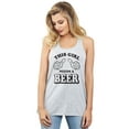 thumbnail image 2 of This Girl Needs A Beer Women's Fashion Sleeveless Flowy Racerback Workout Yoga Tank Top Sport Grey 2X-Large, 2 of 3
