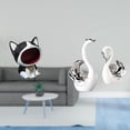 thumbnail image 2 of Elegante figura de gato y cisne de fusión, adorno artesanal decorativo para sala de estar, mesa, centro de mesa, dormitorio, escritorio, estantería, r, 2 of 8