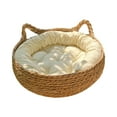 thumbnail image 2 of TISHITA Scratching Cat Bed with Removable Cushion Accs Comfortable Washable Four Seasons White 35cm, 2 of 8