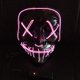 thumbnail image 1 of Máscara de luz LED de Halloween Suministros de disfraces de Halloween para mascaradas de festivales (rosa), 1 of 9
