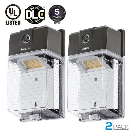 Coastal Outdoor Light Fixtures LEONLITE LED Outdoor Wall Lights Fixtures with Photocell, 30W Outdoor LED Wall Pack Light, 5000K Daylight, Pack of 2 ()