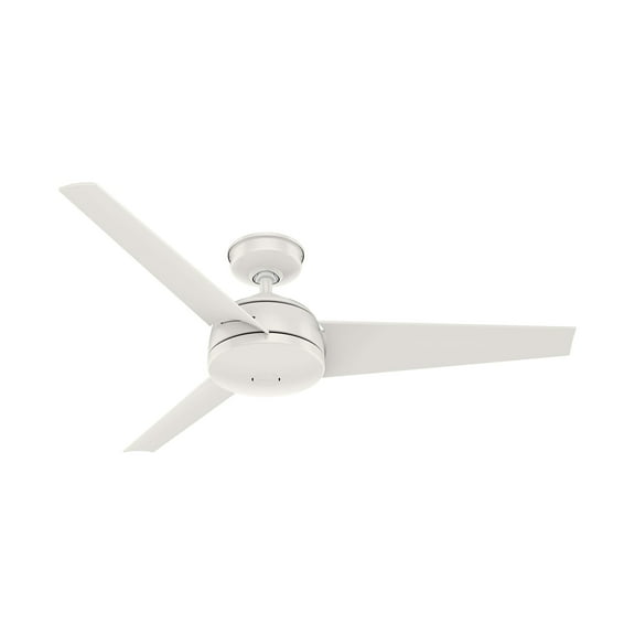 Restored Hunter Fan 52 inch White Finish Outdoor Ceiling Fan, Modern Ceiling Fan with 3 Blade for Porch, Living Room, Bedroom, Office, Kitchen (Refurbished)