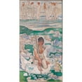 thumbnail image 2 of Ferdinand Hodler 11x18 Gold Ornate Wood Frame and Double Matted Museum Art Print Titled - The Dream of the Shepherd (1896), 2 of 4