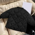 thumbnail image 4 of Lenpel Girls Boys' Puffer Jackets Unisex Baby Toddler Long Sleeve Crew Neck Button down Quilted Jackets Warm Outwear Coats(Black,1-2 Years), 4 of 4