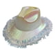 thumbnail image 5 of Sombrero de vaquero, sombreros de vaquera brillantes, gorra de vestir cómoda y decorativa, sombrero para el sol de jazz Blanco, 5 of 9